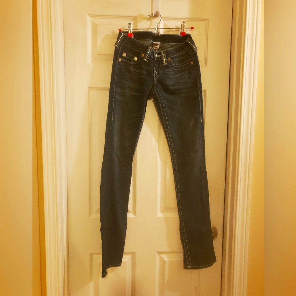 Women's Boot Cut Jeans - Dark Blue RN112790 CA30427 SZ 26 NEW WOT